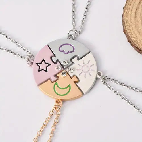 Celestial Circle 4-Piece Besties Necklace Set