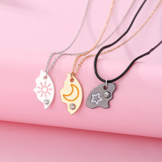Sun Moon Star Trio Necklace