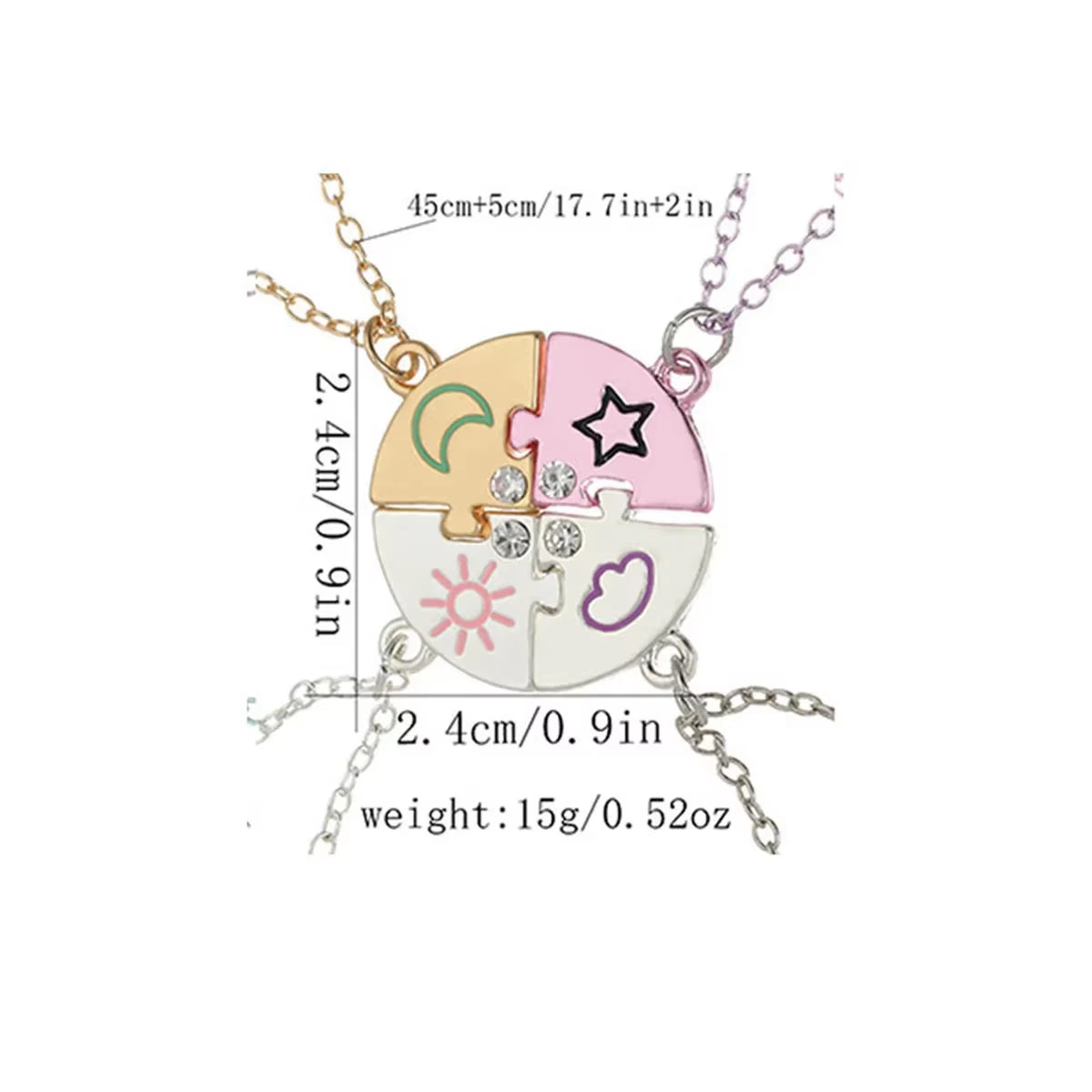 Celestial Circle 4-Piece Besties Necklace Set
