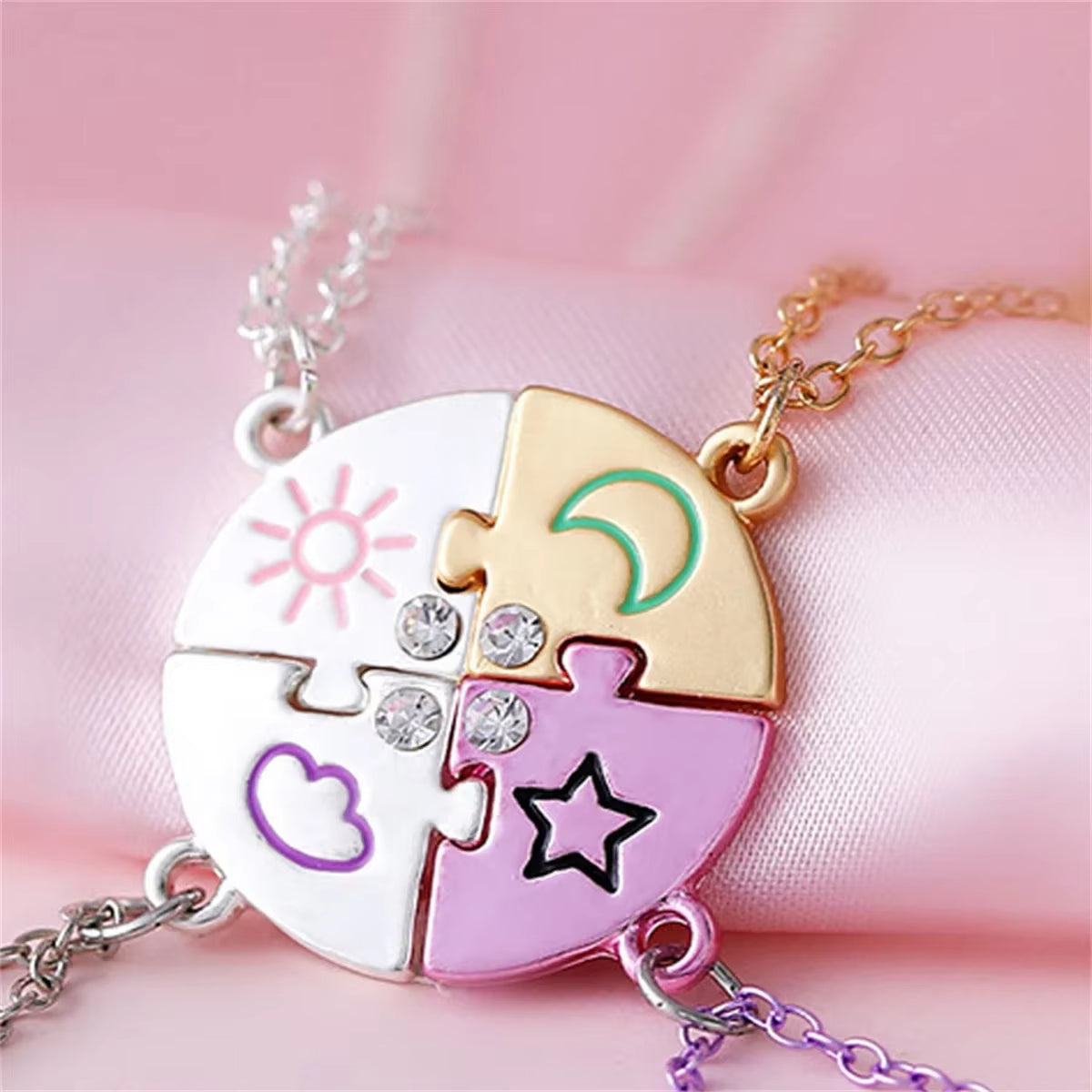 Celestial Circle 4-Piece Besties Necklace Set