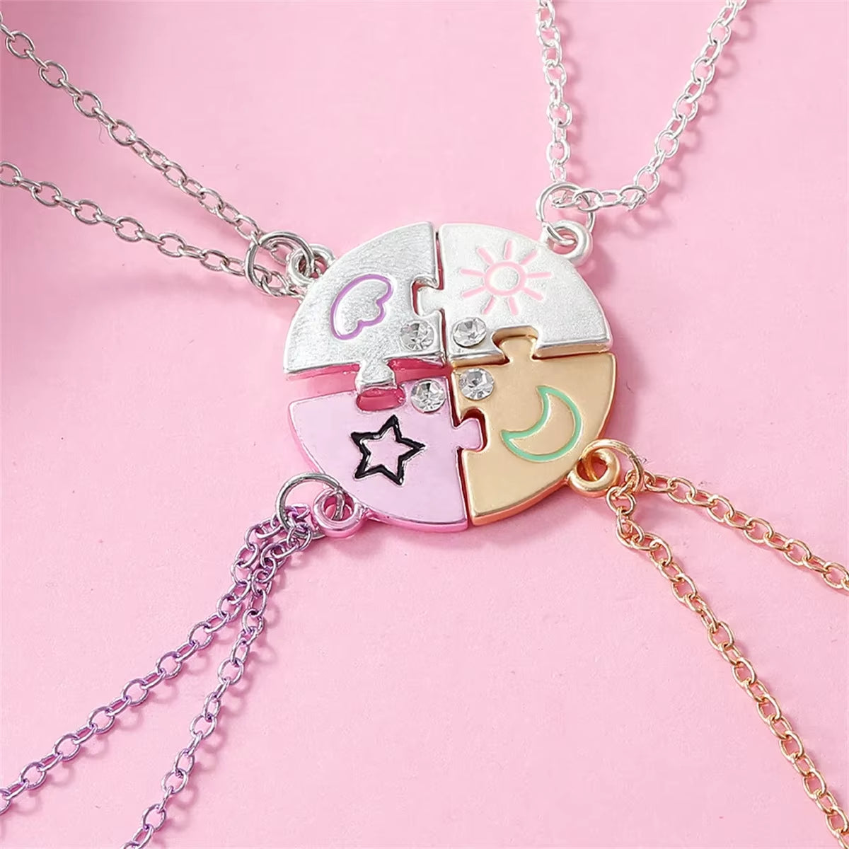 Celestial Circle 4-Piece Besties Necklace Set