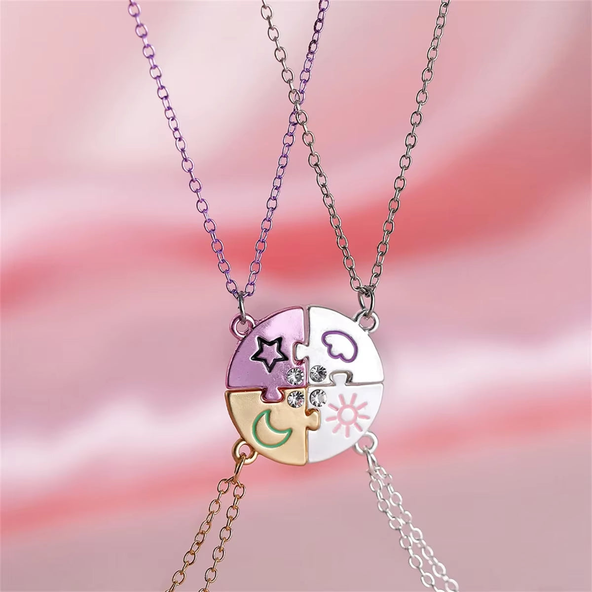 Celestial Circle 4-Piece Besties Necklace Set
