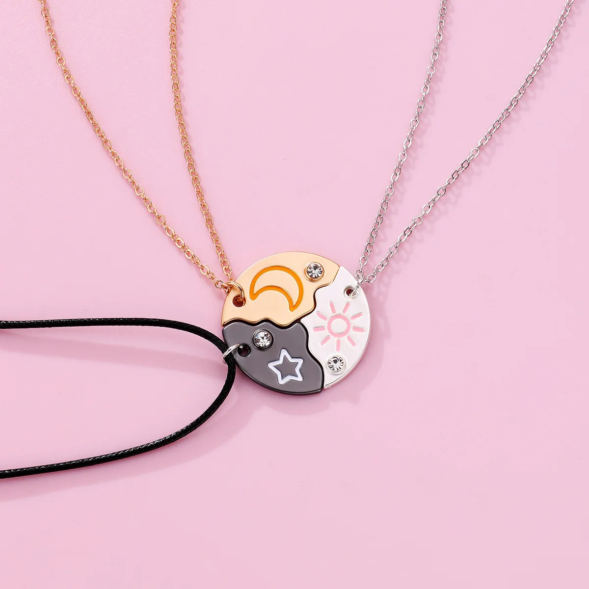 Sun Moon Star Trio Necklace