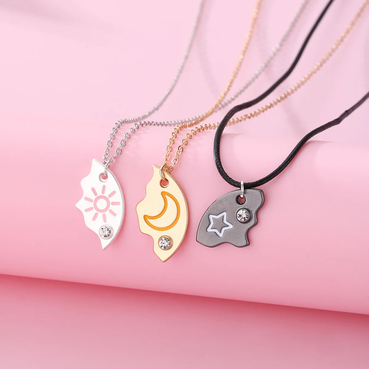 Sun Moon Star Trio Necklace