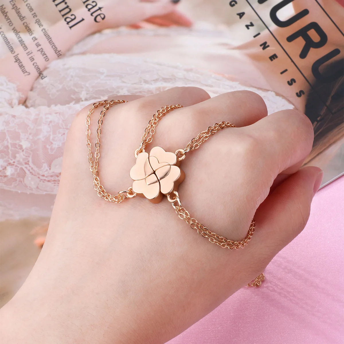 Lucky Clover Quad Necklace