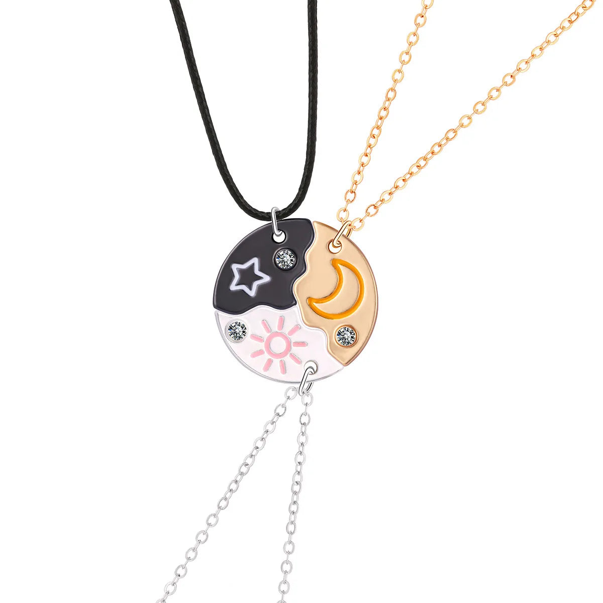 Sun Moon Star Trio Necklace