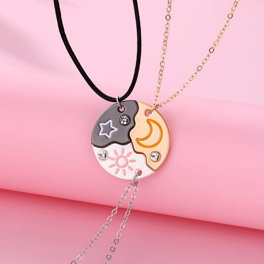Sun Moon Star Trio Necklace