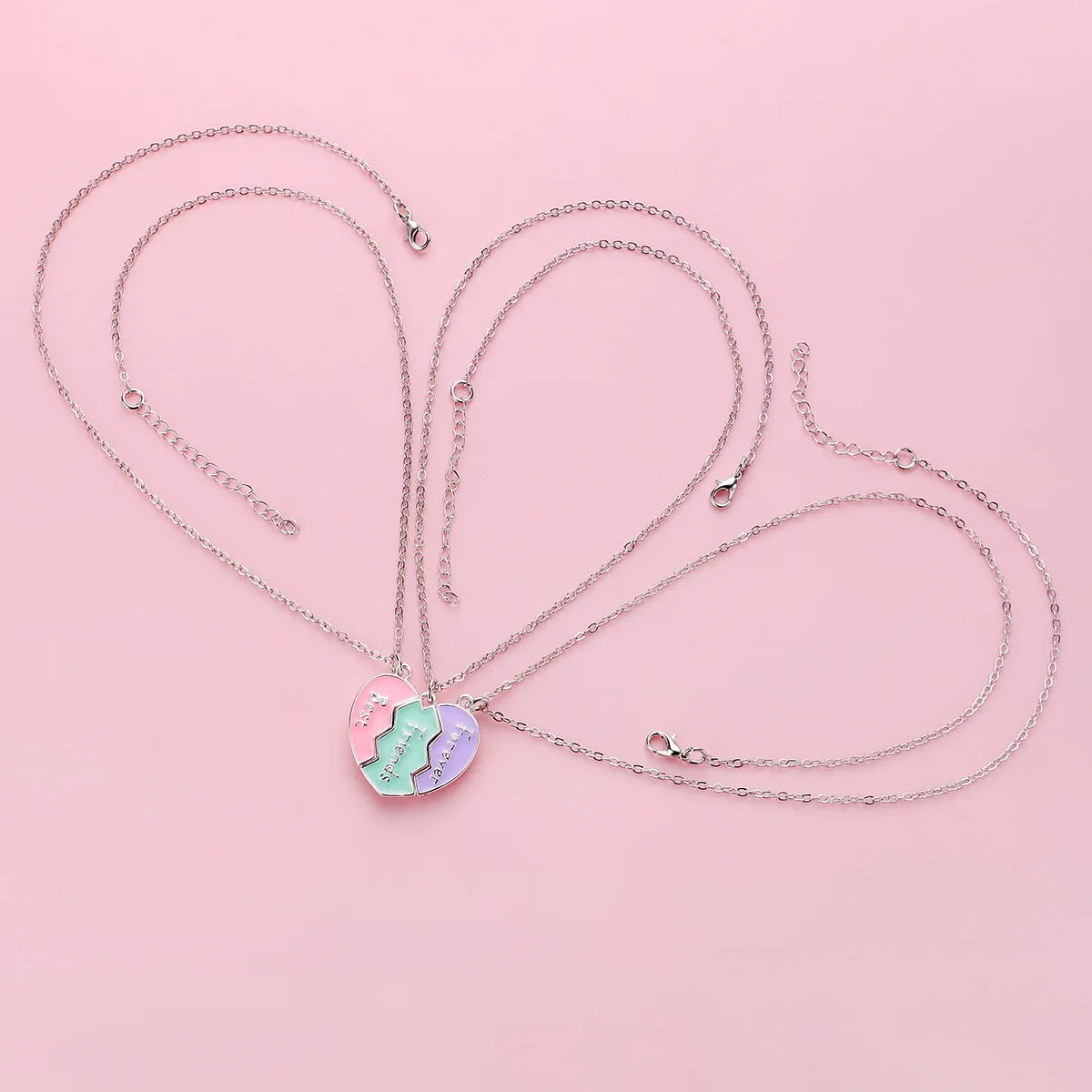 TrioBond Magnetic Heart Necklace Set (3 Besties)